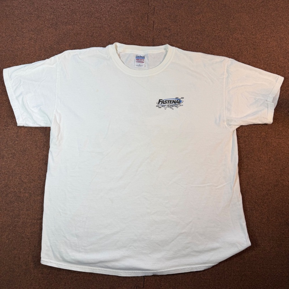 Gildan Fastenal Racing T Shirt Mens XL White #18 Dodge Truck Series Graphic Tee
